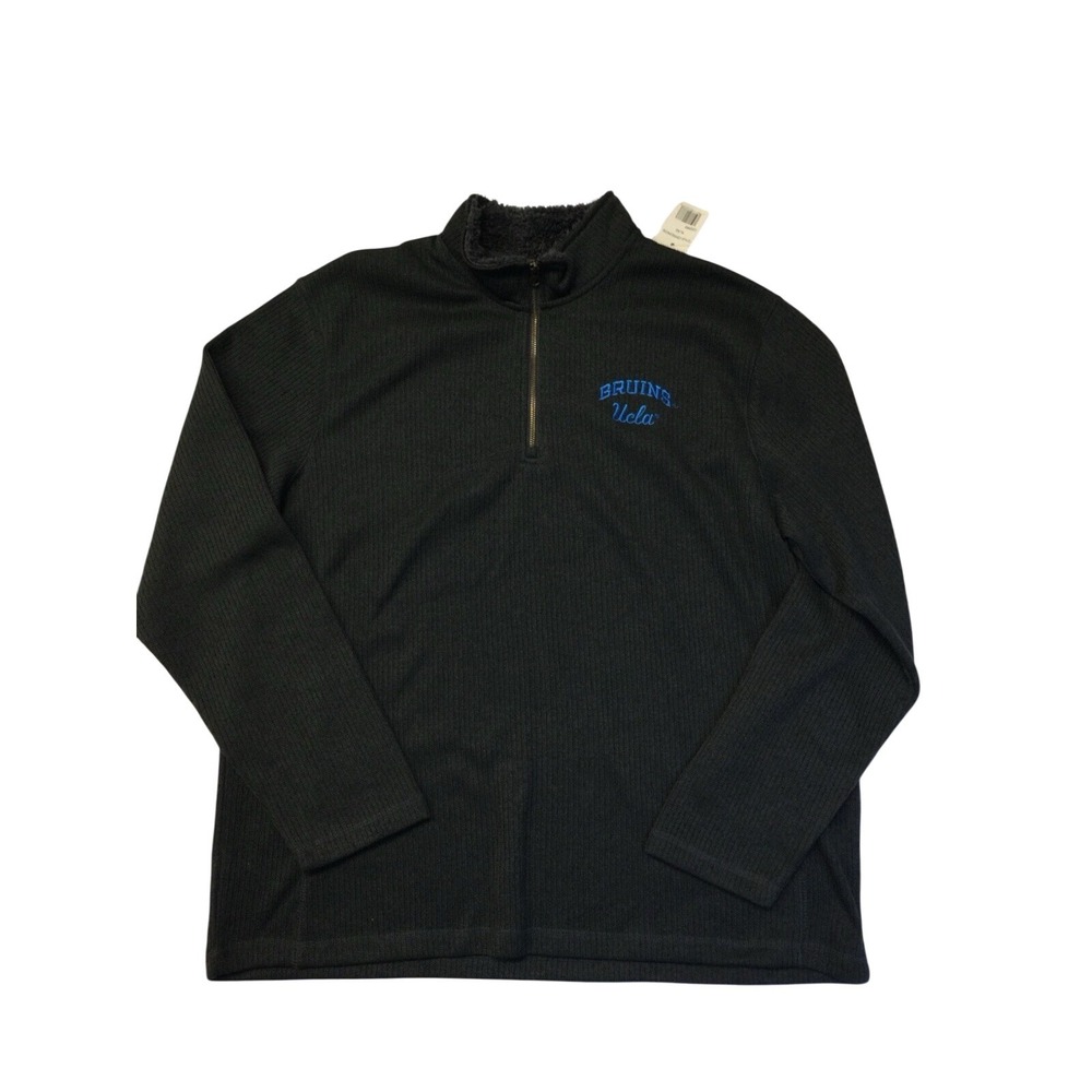 Champion Elite Mens Size XL Sweater Fleece‎ 1/4 Zip Bruins UCLA Charcoal Grey